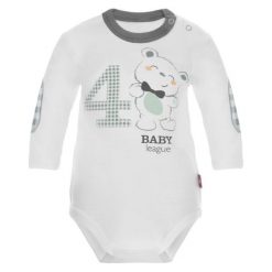2Be3 Body Chłopięce Baby League 62 Biały. Białe body niemowlęce 2Be3, z nadrukiem, z bawełny, eleganckie, bez rękawów. Za 35,00 zł.