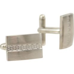Eleganckie Spinki do Mankietów w Wytłaczany Wzór -Chattier- Srebrne, Męskie SPMCHBASIC0098. Szare spinki do mankietów męskie Chattier, srebrne. Za 33,00 zł.