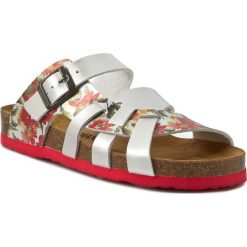 Chodaki damskie: Klapki DR. BRINKMANN - 700901 Rot/Khaki Flor