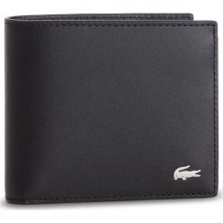 Duży Portfel Męski LACOSTE - M Billfold Coin NH1112FG Black 000. Czarne portfele męskie Lacoste, bez wzorów, ze skóry. Za 349,00 zł.