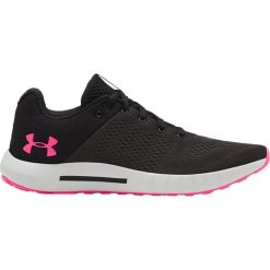 Buty Under Armour UA Micro G Pursuit W Różowo-Grafitowe. Szare buty sportowe damskie Under Armour, bez wzorów, z materiału, do biegania. Za 249,99 zł.