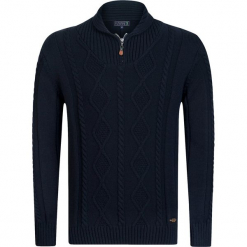 Sweter "Mallet" w kolorze granatowym. Niebieskie golfy męskie marki Sir Raymond Taylor, m, z aplikacjami, z wełny. W wyprzedaży za 227,95 zł.