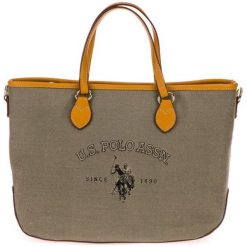 U.S. POLO ASSN. torebka damska Virginia beżowa. Brązowe torebki klasyczne damskie U.S. Polo Assn., bez wzorów, bez dodatków. Za 419,00 zł.