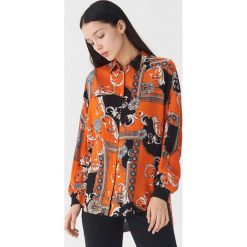 Koszula oversize - Pomarańczo. Szare koszule damskie marki House, s, bez wzorów, bez kołnierzyka, bez rękawów. Za 89,99 zł.