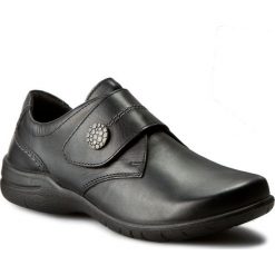 Półbuty JOSEF SEIBEL - Fabienne 13 92473 905 600 Schwarz. Czarne półbuty damskie skórzane marki Josef Seibel, na płaskiej podeszwie. W wyprzedaży za 229,00 zł.