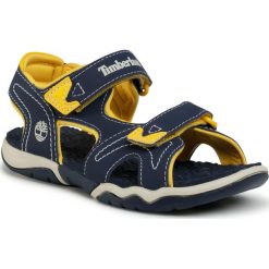 Sandały TIMBERLAND - Adventure Seeker 2 Strap TB02474A484 Navy W Yellow. Niebieskie sandały chłopięce Timberland, z tworzywa sztucznego, bez zapięcia. Za 219,00 zł.