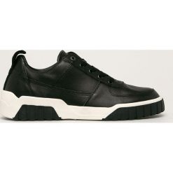 Diesel - Buty skórzane. Czarne sneakersy męskie Diesel, z okrągłym noskiem, na sznurówki. W wyprzedaży za 629,90 zł.