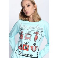 Jasnoniebieska Bluza Paradise Island. Niebieskie bluzy damskie Born2be, na jesień, l. Za 24,99 zł.