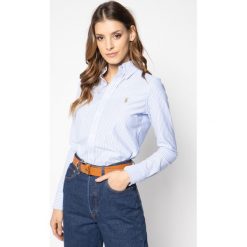 Koszula Polo Ralph Lauren Oxford 211664416. Różowe koszulki damskie polo Polo Ralph Lauren, l, bez wzorów, z bawełny, polo, bez rękawów. W wyprzedaży za 379,00 zł.