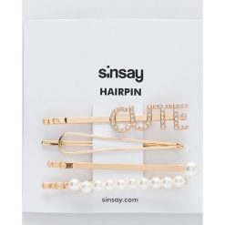 Ozdobne spinki do włosów - Beżowy. Brązowe spinki do włosów damskie Sinsay. Za 14,99 zł.