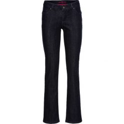 Dżinsy SLIM bonprix "raw denim". Niebieskie jeansy damskie bonprix, z denimu. Za 44,99 zł.