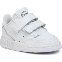 Buty adidas - Supercourt Cf I EG0413 Ftwwht/Ftwwht/Cblack. Białe półbuty chłopięce Adidas, na rzepy. Za 199,00 zł.