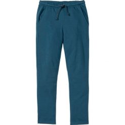 Spodnie sportowe bonprix niebieskozielony. Niebieskie spodnie męskie bonprix, xxl, w paski, z dzianiny, sportowe. Za 54,99 zł.