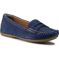 Mokasyny CLARKS - Doraville Nest 261169974 Navy Nubuck. Niebieskie mokasyny damskie Clarks, na co dzień, bez wzorów, ze skóry, bez obcasa, na płaskiej podeszwie, bez zapięcia. W wyprzedaży za 199,00 zł.