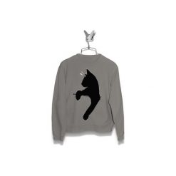 Bluza Kot Czarny Damska. Szare bluzy damskie marki Failfake, xxl, bez wzorów, bez rękawów, bez kaptura. Za 160,00 zł.