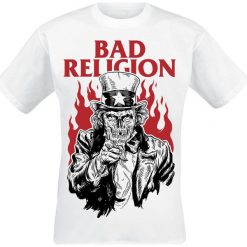 Bad Religion Zombie Sam T-Shirt biały. Białe koszulki męskie Bad Religion, l, z nadrukiem, rockowe, z okrągłym kołnierzem. Za 74,90 zł.