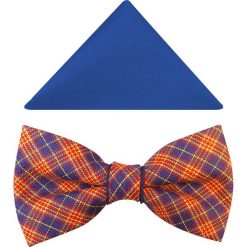 Granatowo-czerwona mucha męska z żółtym A164. Czerwone muszki męskie Modini Moda Męska, na co dzień, bez wzorów, z tkaniny, eleganckie. Za 49,50 zł.