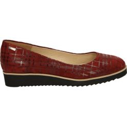 Baleriny - 407-927 ROSS. Brązowe baleriny damskie lakierowane Venezia, ze skóry. Za 169,00 zł.