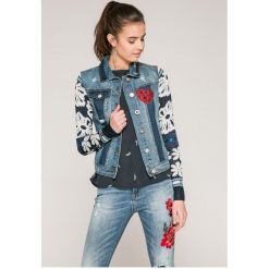 Desigual - Kurtka. Szare bomberki damskie Desigual, z bawełny. W wyprzedaży za 323,91 zł.