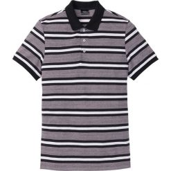 Shirt polo w paski bonprix czarno-jasnoróżowy w paski. Czarne koszulki męskie bonprix, s, w paski, bez rękawów. Za 37,99 zł.