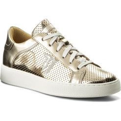 Sneakersy TRUSSARDI JEANS - 79A00221 M050. Żółte półbuty damskie skórzane Trussardi Jeans. W wyprzedaży za 279,00 zł.