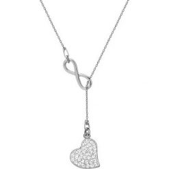 Naszyjniki damskie: Srebrny naszyjnik z kryształem Swarovski