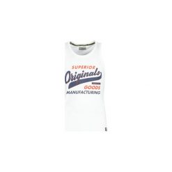 Topy na ramiączkach / T-shirty bez rękawów Jack Jones JORBRANDING. Białe t-shirty męskie Jack & Jones, s, bez wzorów, bez kołnierzyka. Za 69,00 zł.