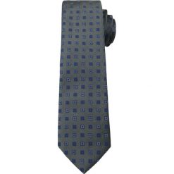 Męski Krawat w Drobne Kwadraciki - 6 cm - Angelo di Monti- Popielaty KRADM1338. Szare krawaty męskie Angelo di Monti, bez wzorów. Za 25,00 zł.