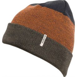 Czapki damskie: Czapka w kolorze granatowo-pomarańczowo-szarym