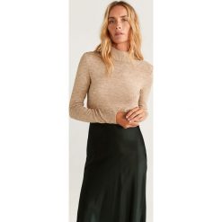 Mango - Longsleeve Berocu. Bluzki damskie Mango, l, bez wzorów, z elastanu, z golfem. Za 69,90 zł.