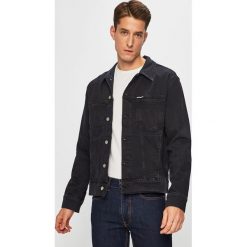 Calvin Klein Jeans - Kurtka jeansowa. Niebieskie płaszcze męskie Calvin Klein Jeans, s, bez wzorów, z elastanu, krótkie, bez kaptura. W wyprzedaży za 279,90 zł.