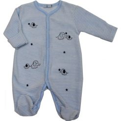 Śpioszki "Elephant" w kolorze błękitnym. Niebieskie śpiochy niemowlęce Just Too Cute, w paski. W wyprzedaży za 42,95 zł.
