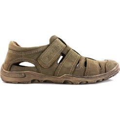 PÓŁBUTY MĘSKIE LES 3367 C.OLIW. Półbuty męskie Lesta, ze skóry, bez zapięcia. Za 186,99 zł.