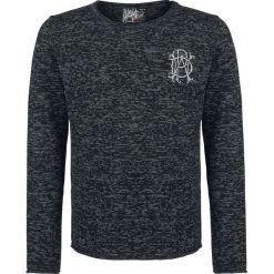 Swetry klasyczne męskie: Parkway Drive EMP Signature Collection Sweter z dzianiny czarny/szary