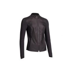 Bluza jeździecka 500 damska. Czarne bluzy damskie FOUGANZA, z elastanu. Za 129,99 zł.