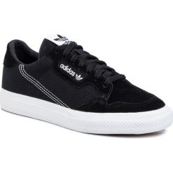 Buty adidas - Continental Vulc EF3524 Cblack/Ftwwht/Cblack. Czarne półbuty męskie Adidas, na co dzień, bez wzorów, ze skóry, bez zapięcia. Za 329,00 zł.