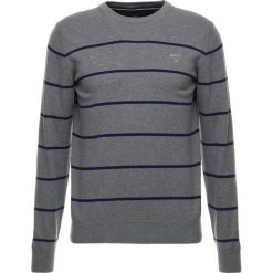 Swetry klasyczne męskie: GANT STRETCH BRETON CREW Sweter dark grey melange