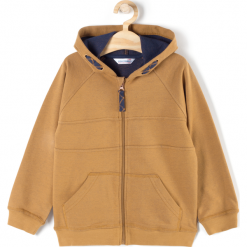 Bluza. Pomarańczowe bluzy chłopięce marki NORDIC EXPEDITION, z bawełny, z długim rękawem, długie, z kapturem. Za 59,90 zł.