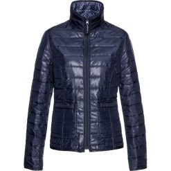Kurtka dwustronna pikowana bonprix ciemnoniebiesko-biały w kropki. Niebieskie kurtki damskie bonprix, bez wzorów, klasyczne, bez kaptura. Za 189,99 zł.