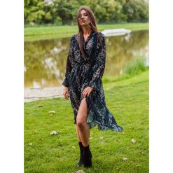 SUKIENKA SALOME BLACK. Czarne sukienki damskie Fanaberia.com, s, bez wzorów, z asymetrycznym kołnierzem, bez rękawów, asymetryczne. Za 129,00 zł.