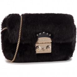 Torebka FURLA - Metropolis Nuvola Mini 993971 B BNC3 ECP Onyx. Czarne torebki klasyczne damskie Furla, z aplikacjami, z materiału, wizytowe, zdobione, bez dodatków. Za 1010,00 zł.