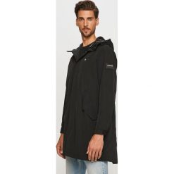 Calvin Klein - Kurtka. Czarne płaszcze męskie Calvin Klein, s, bez wzorów, z poliesteru, długie, z kapturem. Za 1199,00 zł.