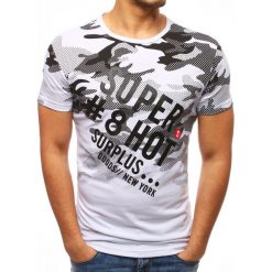 T-shirty męskie z nadrukiem: T-shirt męski z nadrukiem biały (rx2747)