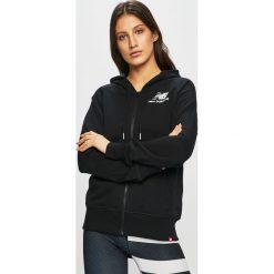 New Balance - Bluza. Czarne bluzy damskie New Balance, s, bez wzorów, z elastanu, bez rękawów, z kapturem. W wyprzedaży za 229,90 zł.