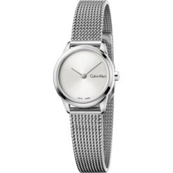 Calvin Klein Minimal Zegarek Szary. Szare zegarki damskie Calvin Klein, srebrne. Za 917,95 zł.