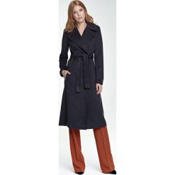 Długi płaszcz damski w kolorze grafitowym. Szare płaszcze damskie NIFE, na zimę, xl, w paski, z poliesteru, eleganckie, długie. Za 309,00 zł.