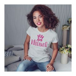 Królewna dopasowana koszulka tshirt damski. Szare koszulki damskie One mug a day, s, z nadrukiem, z bawełny, bez kołnierzyka, bez rękawów. Za 85,00 zł.