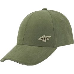 Czapka z daszkiem męska CAM001 - khaki. Brązowe czapki męskie 4f, w paski. Za 39,99 zł.