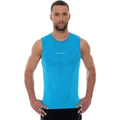 T-shirty męskie: Brubeck Koszulka męska ATHLETIC bez rękawów lazurowa r. XXL (SL10190)