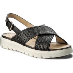 Sandały GEOX - D Amalitha B D827WB 06RBC C999 Black. Czarne klapki damskie Geox, bez wzorów, ze skóry ekologicznej, bez obcasa. W wyprzedaży za 299,00 zł.